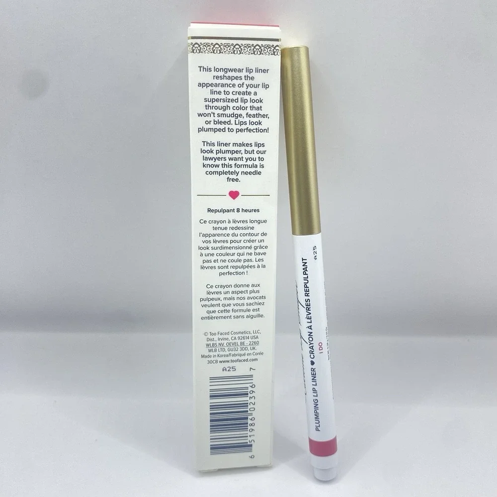 Too Faced Lip Injection Extreme Lip Shaper I DO Plumping Lip Liner NIB